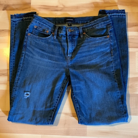 J CREW TOOTHPICK DISTRESSED SKINNY JEANS SIZE 28T - Picture 2 of 10